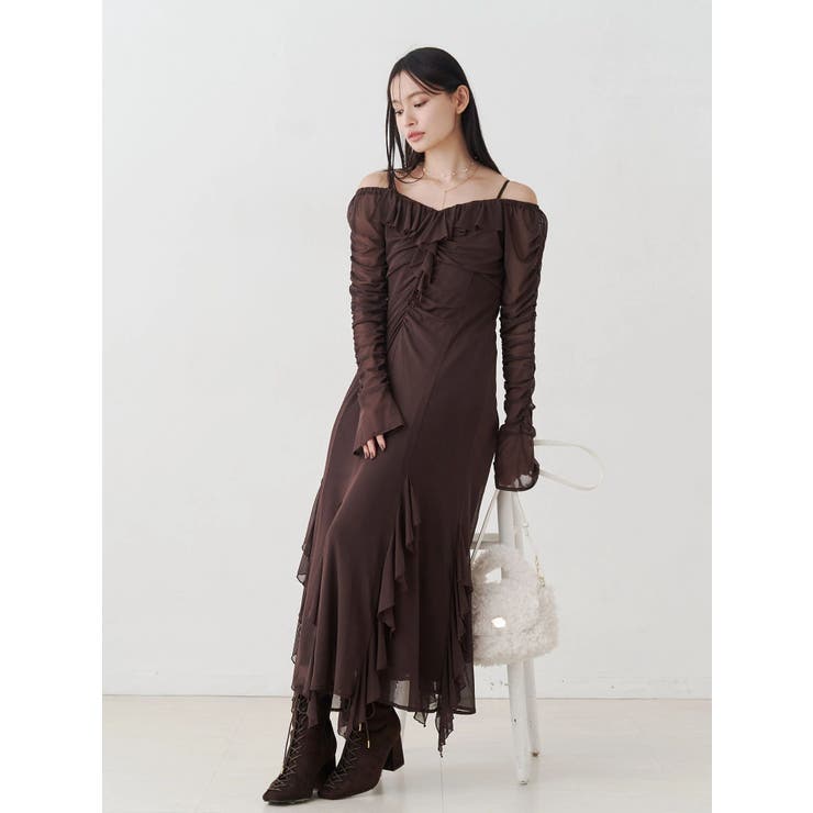 チュールラッフルヘムワンピース | MERCURYDUO | 詳細画像19 