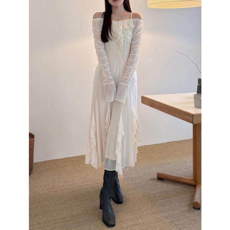 チュールラッフルヘムワンピース | MERCURYDUO | 詳細画像40 