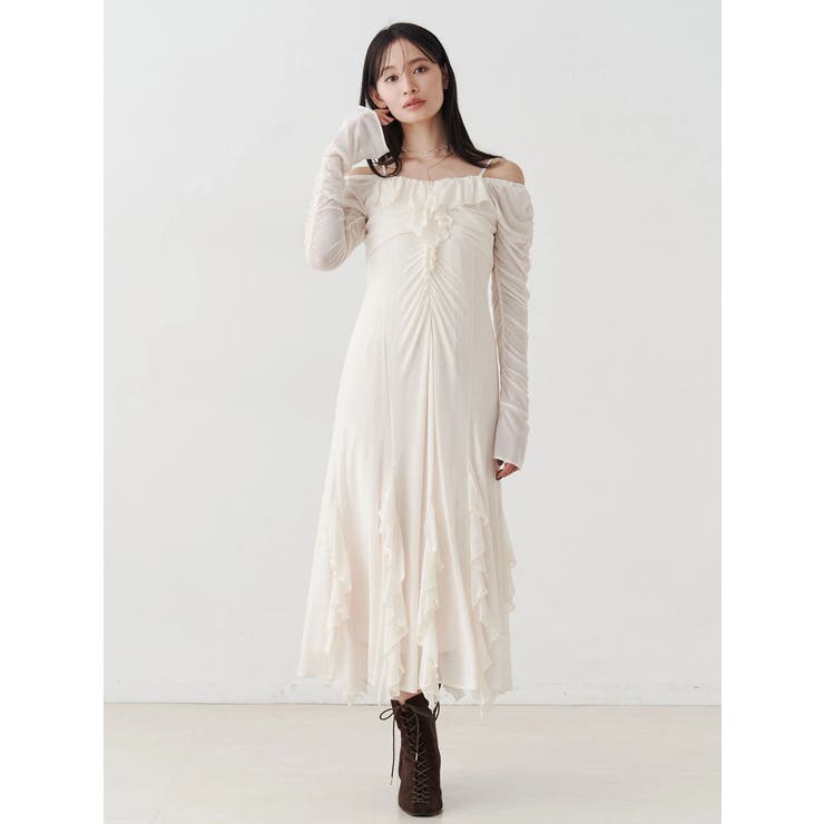 チュールラッフルヘムワンピース | MERCURYDUO | 詳細画像9 