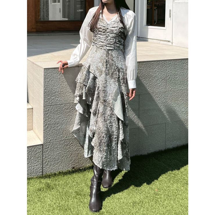 シャツドッキングコルセットアシメヘムワンピース | MERCURYDUO | 詳細画像19 