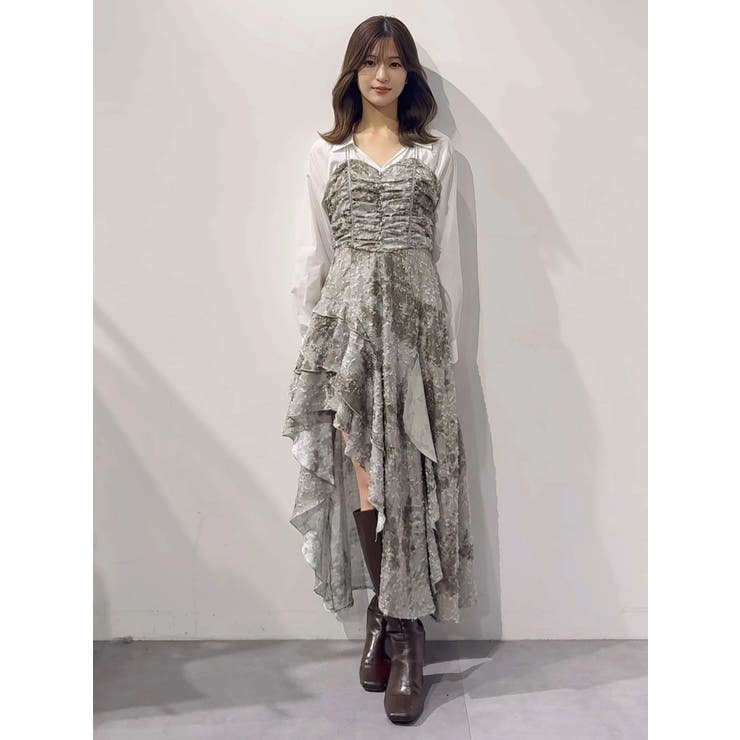 シャツドッキングコルセットアシメヘムワンピース | MERCURYDUO | 詳細画像34 