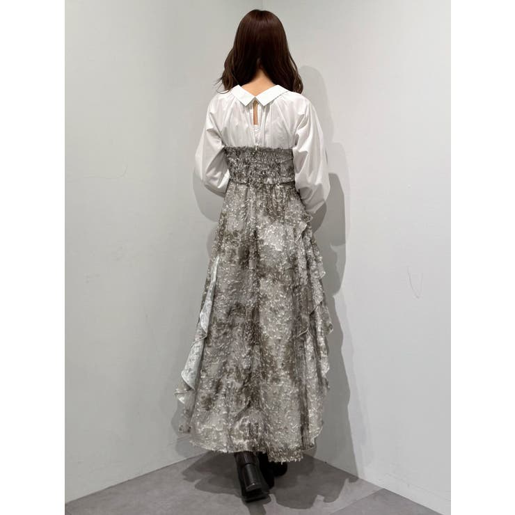 シャツドッキングコルセットアシメヘムワンピース | MERCURYDUO | 詳細画像4 