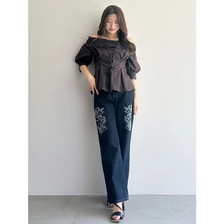 前後2WAYレースアップコルセットブラウス | MERCURYDUO | 詳細画像10 