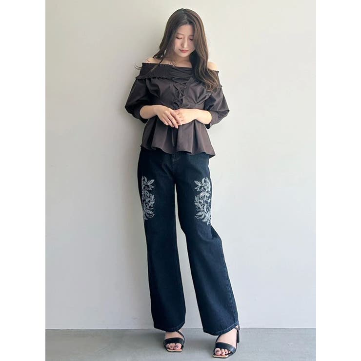 前後2WAYレースアップコルセットブラウス | MERCURYDUO | 詳細画像11 