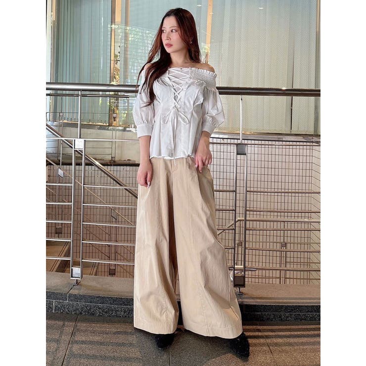 前後2WAYレースアップコルセットブラウス | MERCURYDUO | 詳細画像13 