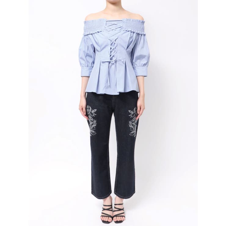 前後2WAYレースアップコルセットブラウス | MERCURYDUO | 詳細画像23 