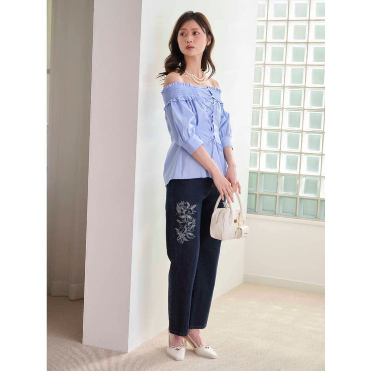 前後2WAYレースアップコルセットブラウス | MERCURYDUO | 詳細画像5 