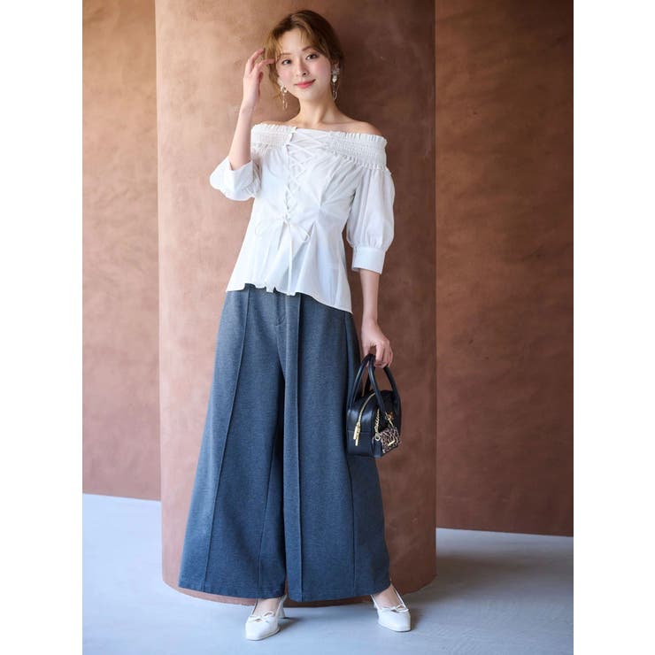 前後2WAYレースアップコルセットブラウス | MERCURYDUO | 詳細画像6 