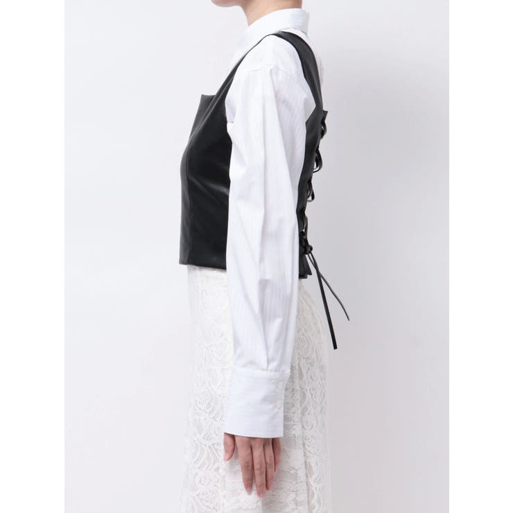 フェイクレザーコルッセットビスチェ | MERCURYDUO | 詳細画像8 