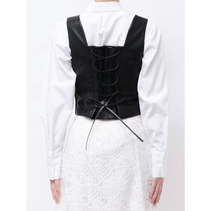 フェイクレザーコルッセットビスチェ | MERCURYDUO | 詳細画像9 