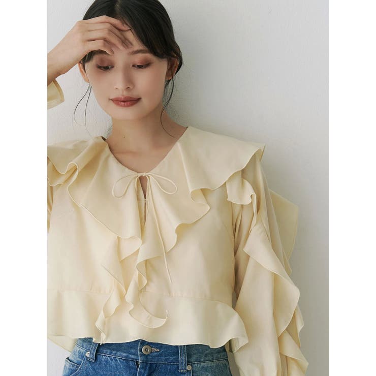 イエロー | ラッフルブラウス | MERCURYDUO