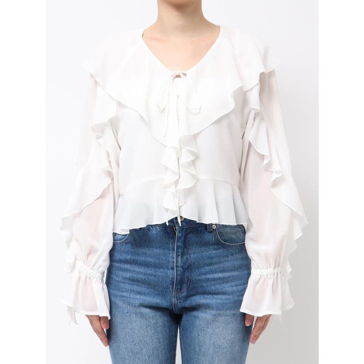 シフォンラッフルブラウス | MERCURYDUO | 詳細画像14 