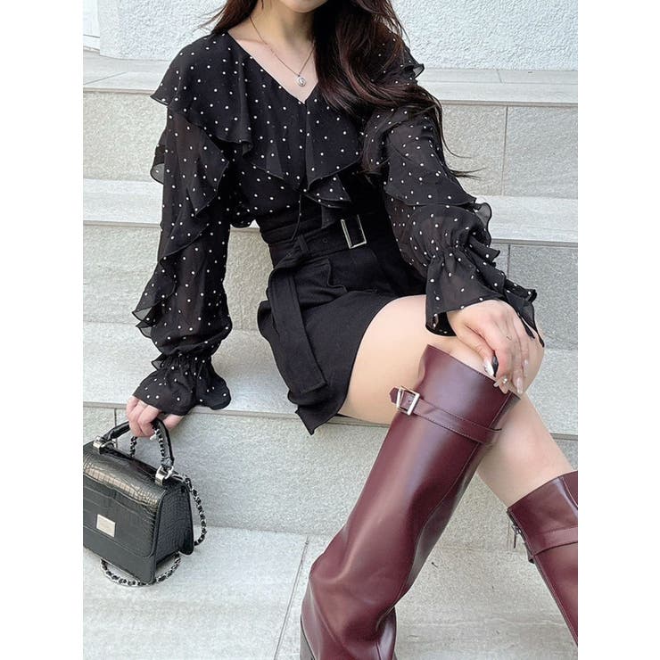 シフォンラッフルブラウス | MERCURYDUO | 詳細画像2 