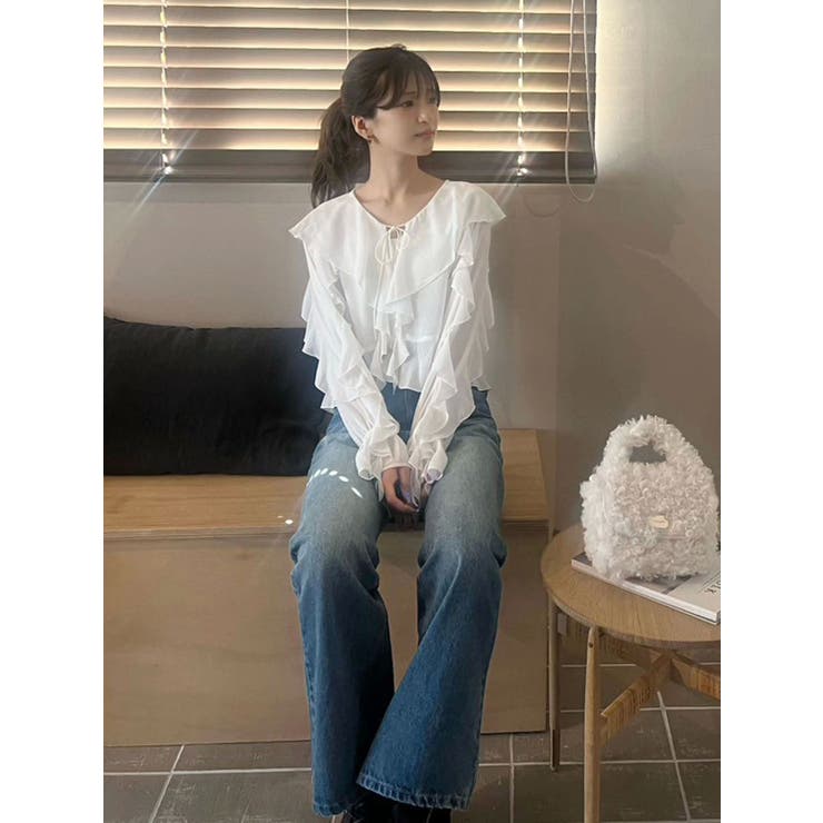 シフォンラッフルブラウス | MERCURYDUO | 詳細画像7 