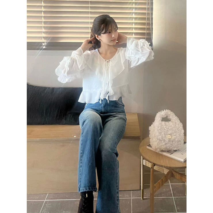 シフォンラッフルブラウス | MERCURYDUO | 詳細画像8 