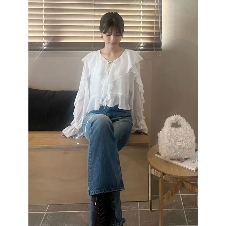 シフォンラッフルブラウス | MERCURYDUO | 詳細画像9 