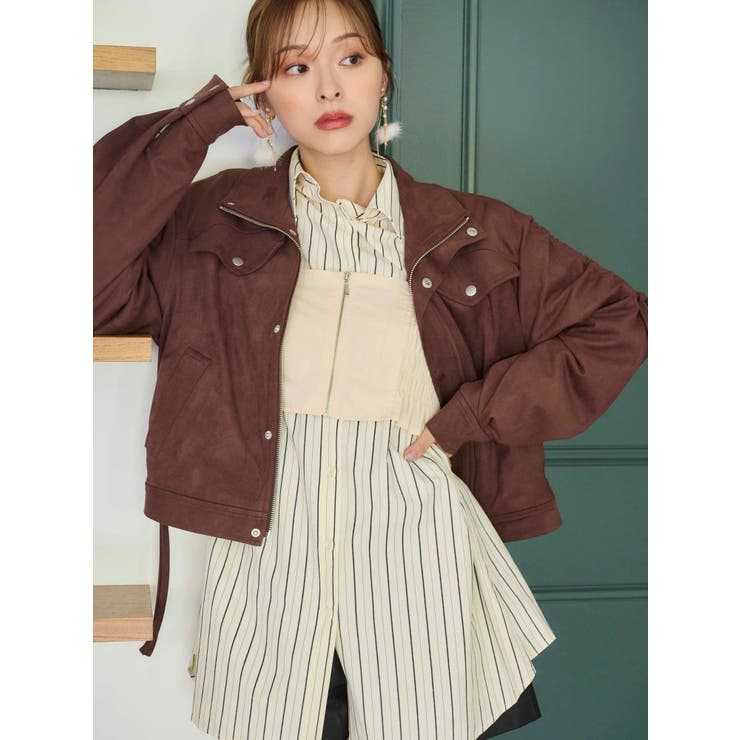 シャーリングZIPビスチェセットシャツ | MERCURYDUO | 詳細画像13 