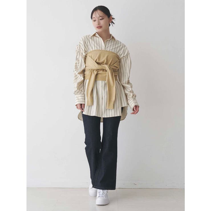 シャーリングZIPビスチェセットシャツ | MERCURYDUO | 詳細画像22 