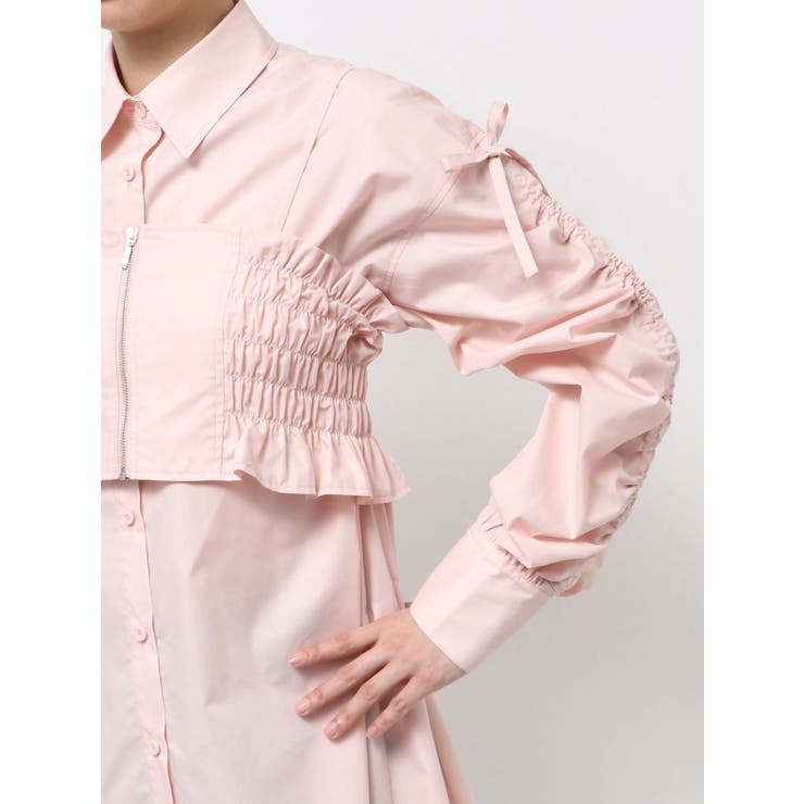 シャーリングZIPビスチェセットシャツ | MERCURYDUO | 詳細画像34 