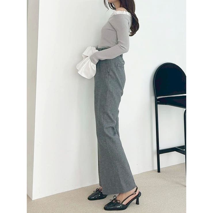 ウールライクセンタープレスワイドパンツ | MERCURYDUO | 詳細画像22 