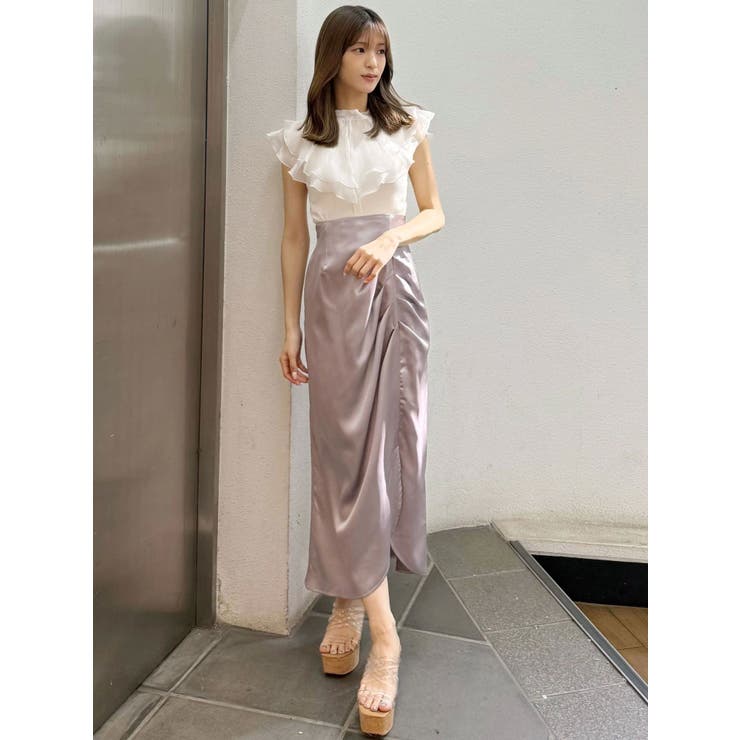 【WEB限定カラーあり】アシメタックナロースカート | MERCURYDUO | 詳細画像19 