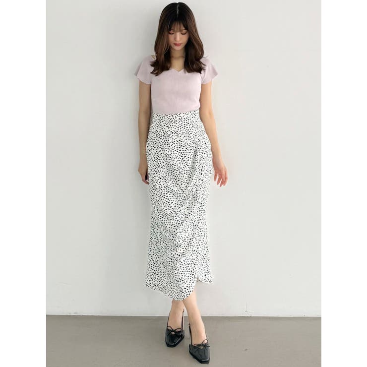 【WEB限定カラーあり】アシメタックナロースカート | MERCURYDUO | 詳細画像2 