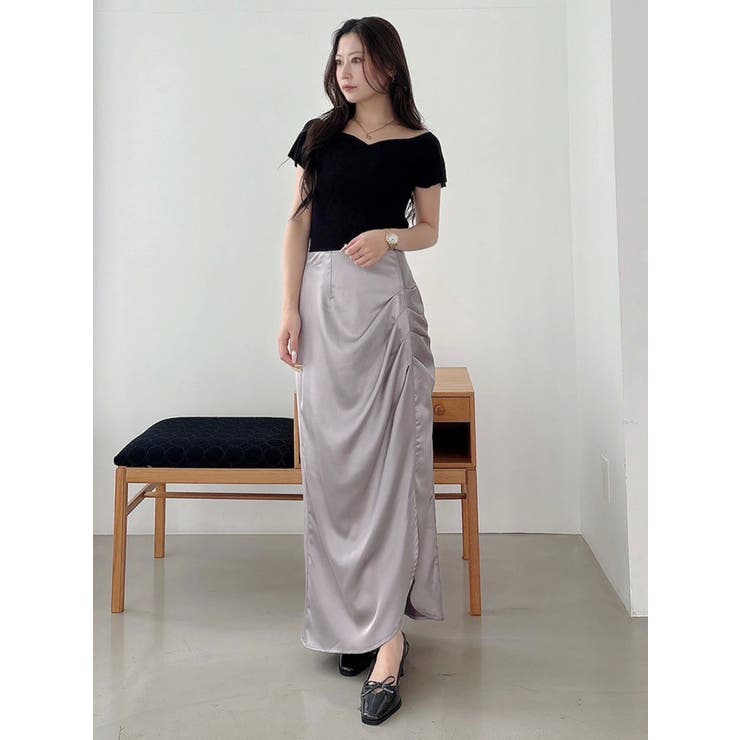 【WEB限定カラーあり】アシメタックナロースカート | MERCURYDUO | 詳細画像34 