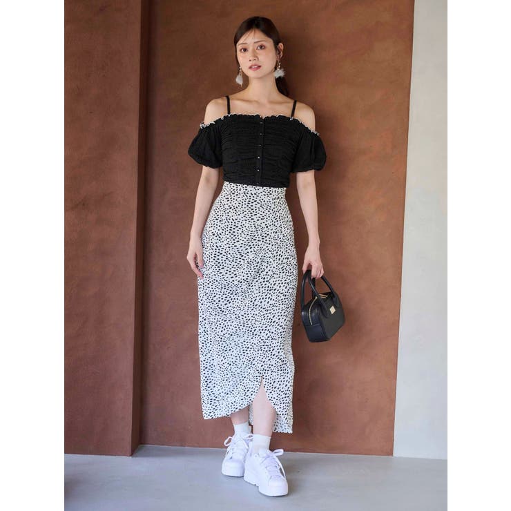 【WEB限定カラーあり】アシメタックナロースカート | MERCURYDUO | 詳細画像8 