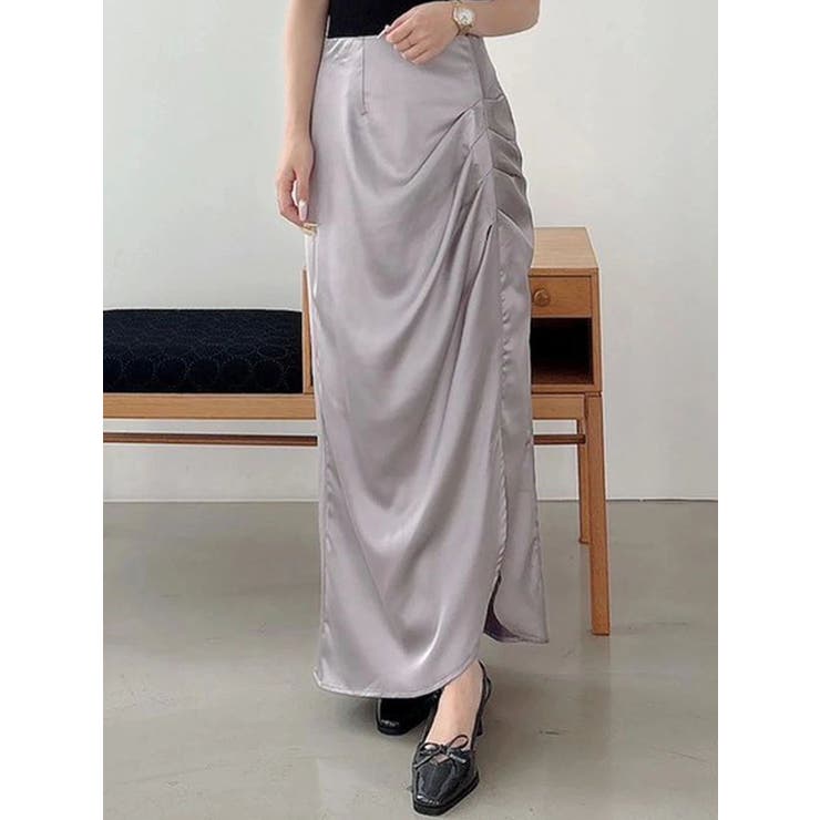 ラベンダー | 【WEB限定カラーあり】アシメタックナロースカート | MERCURYDUO