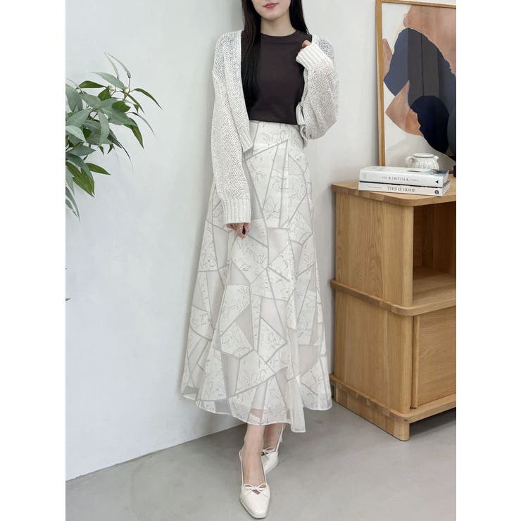 ADORE/アドーア/ジオメトリックオパールフレアスカート ADORE｜◇ジオメトリックオパールスカート | Rakuten Fashion(楽天