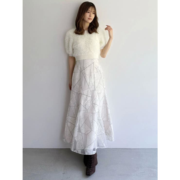 ジオメトリックオパールフレアスカート | MERCURYDUO | 詳細画像22 