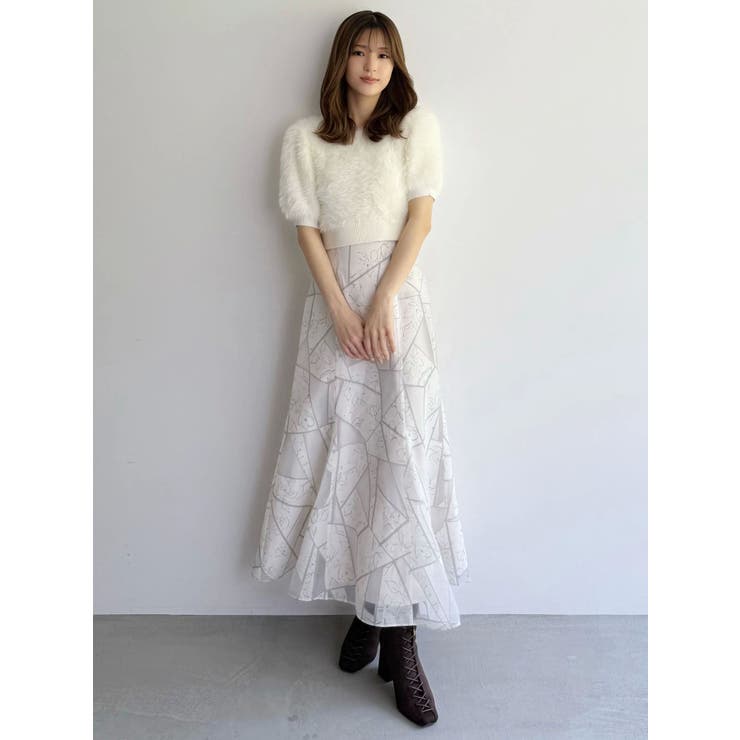 ジオメトリックオパールフレアスカート | MERCURYDUO | 詳細画像23 