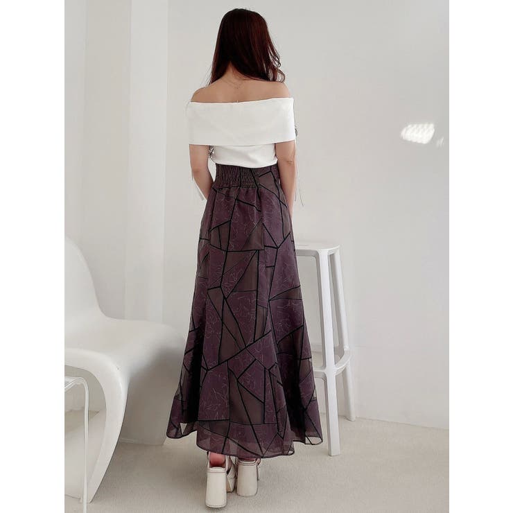 ジオメトリックオパールフレアスカート | MERCURYDUO | 詳細画像26 