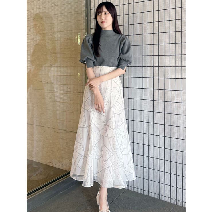 ジオメトリックオパールフレアスカート | MERCURYDUO | 詳細画像31 