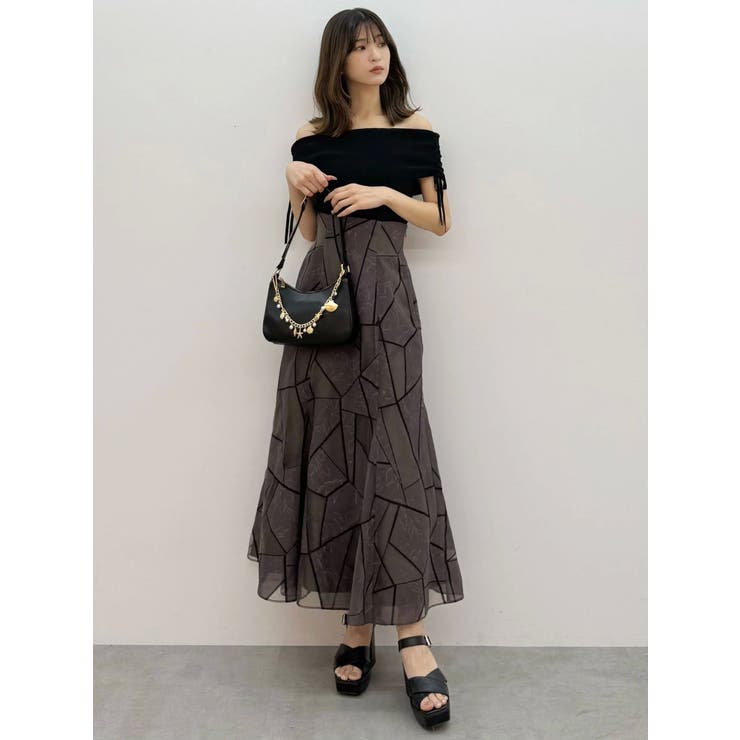 ジオメトリックオパールフレアスカート | MERCURYDUO | 詳細画像48 