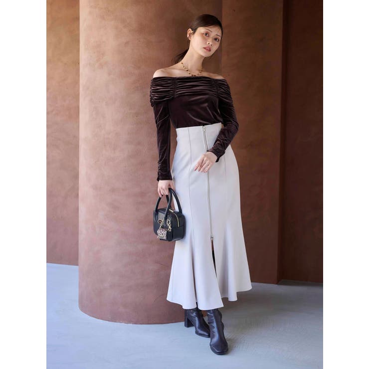 フロントZIPマーメイドスカート | MERCURYDUO | 詳細画像4 