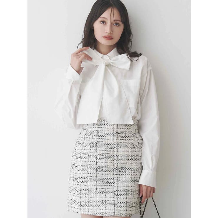 オリジナルツイード台形ミニスカート | MERCURYDUO | 詳細画像10 