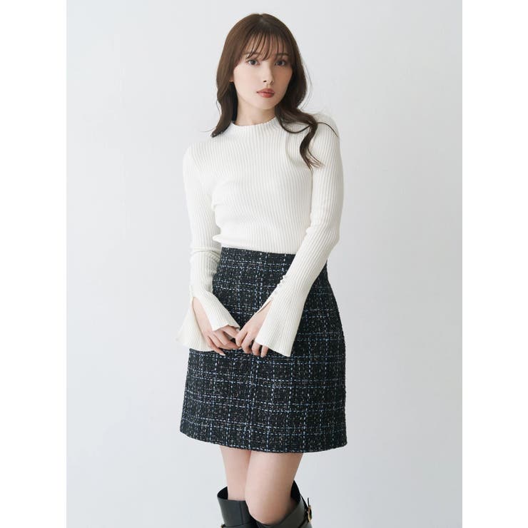 オリジナルツイード台形ミニスカート | MERCURYDUO | 詳細画像14 