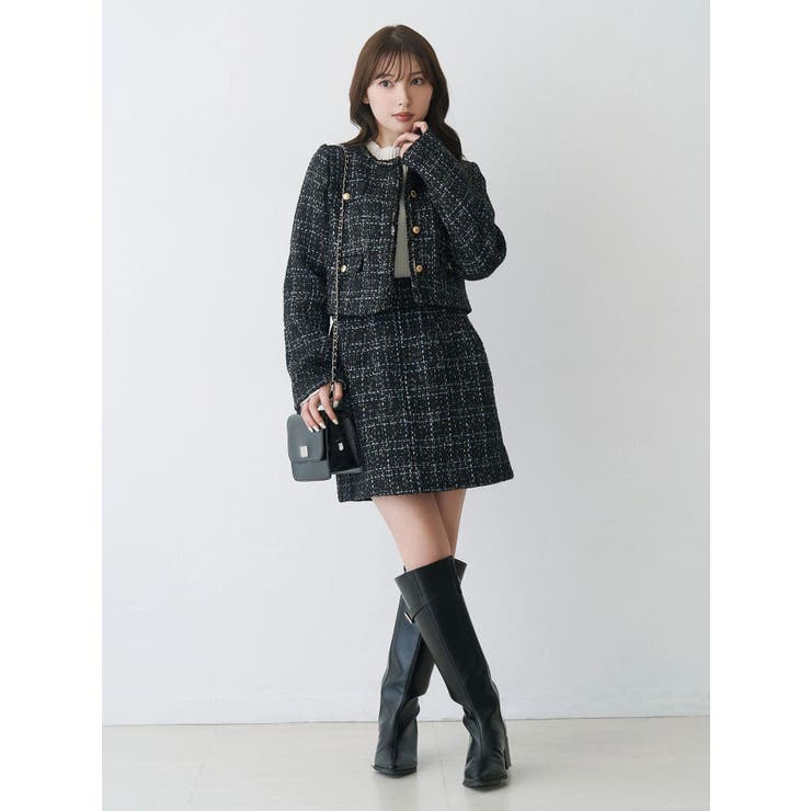 オリジナルツイード台形ミニスカート | MERCURYDUO | 詳細画像17 