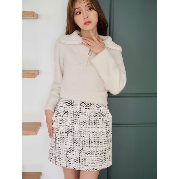 オリジナルツイード台形ミニスカート | MERCURYDUO | 詳細画像19 