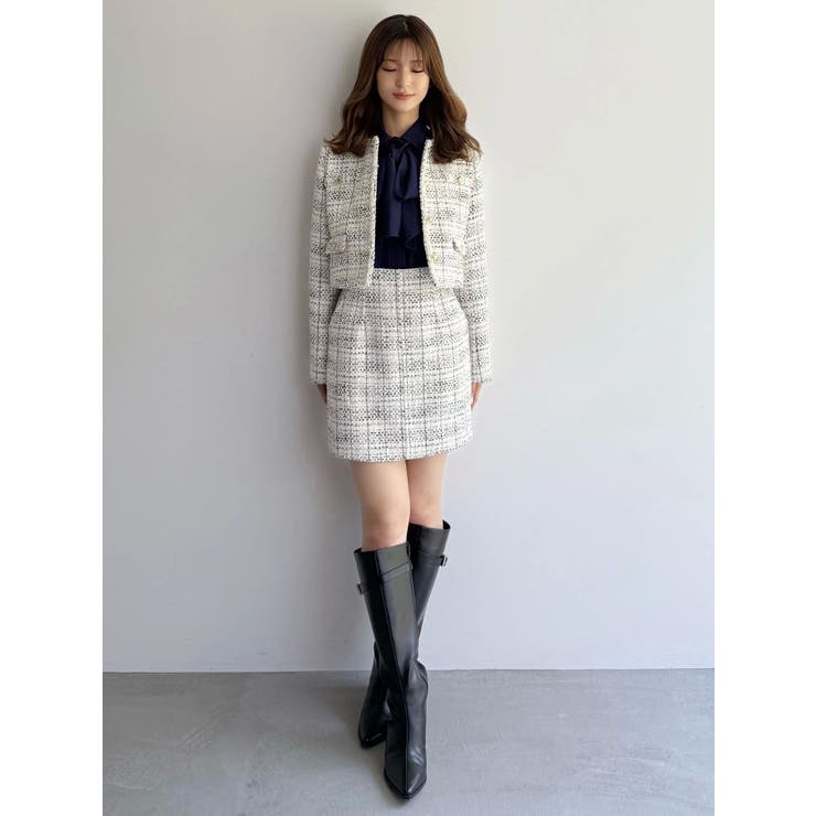 オリジナルツイード台形ミニスカート | MERCURYDUO | 詳細画像22 