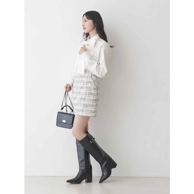 オリジナルツイード台形ミニスカート | MERCURYDUO | 詳細画像6 