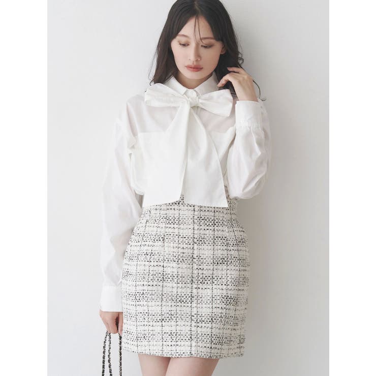 オリジナルツイード台形ミニスカート | MERCURYDUO | 詳細画像9 