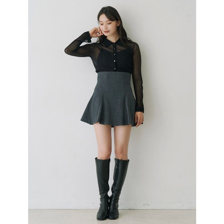 MERCURYDUO バックZIPマーメイドミニスカパン マーキュリーデュオ MERCURYDUO バックZIPミニマーメイドミニスカパン