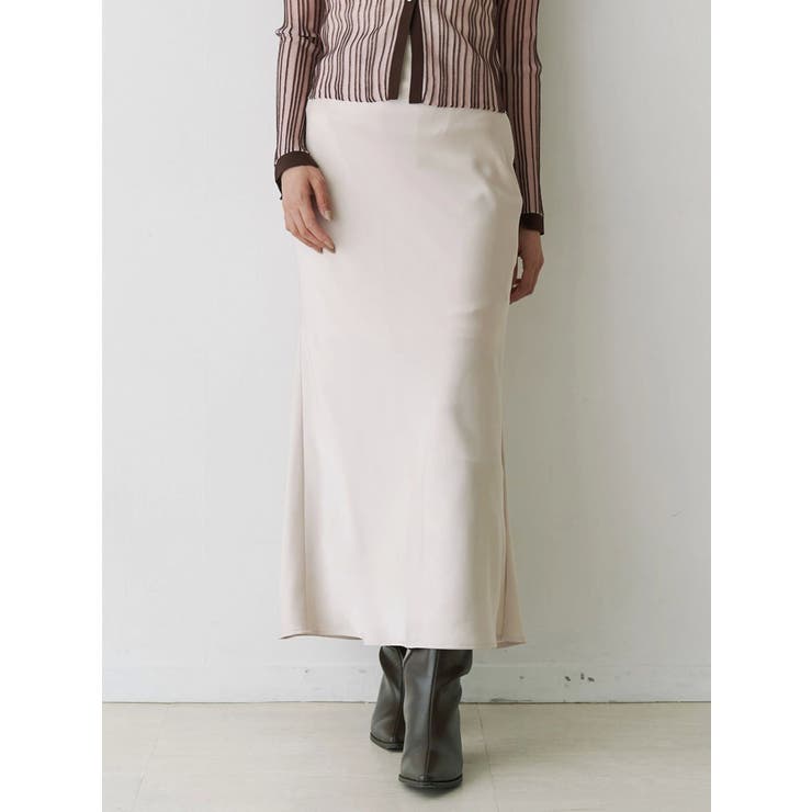 サテンナロースカート | MERCURYDUO | 詳細画像1 