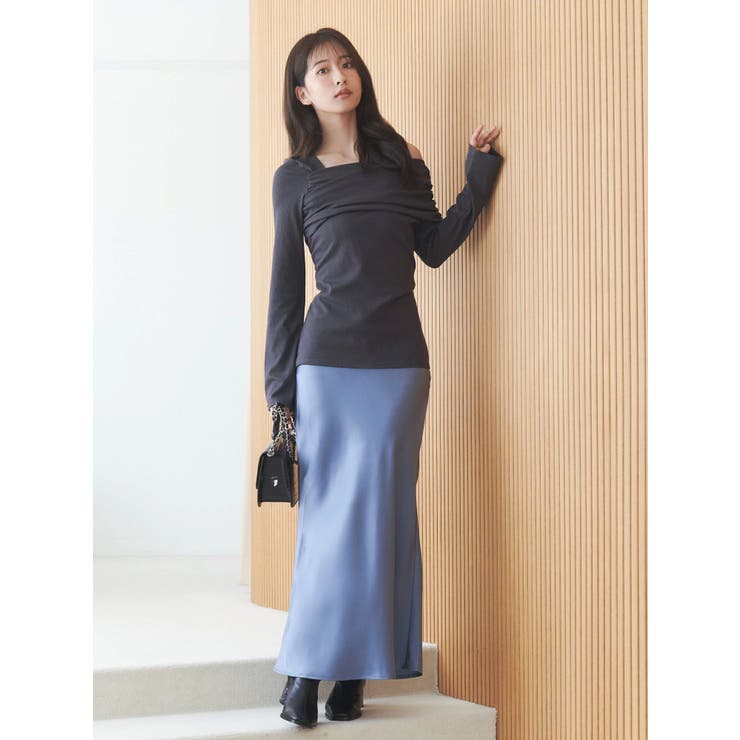 サテンナロースカート | MERCURYDUO | 詳細画像16 