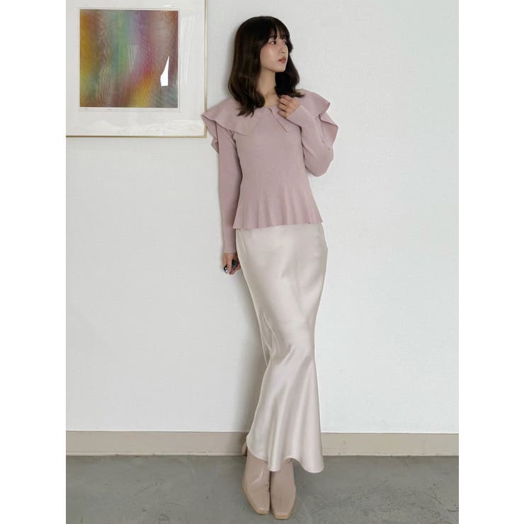 サテンナロースカート | MERCURYDUO | 詳細画像21 