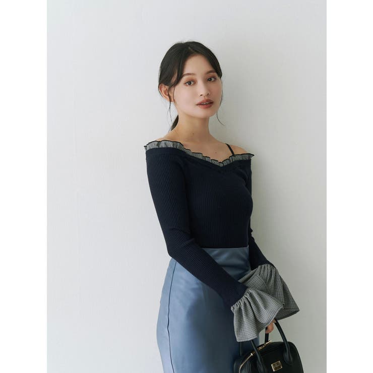 サテンナロースカート | MERCURYDUO | 詳細画像6 