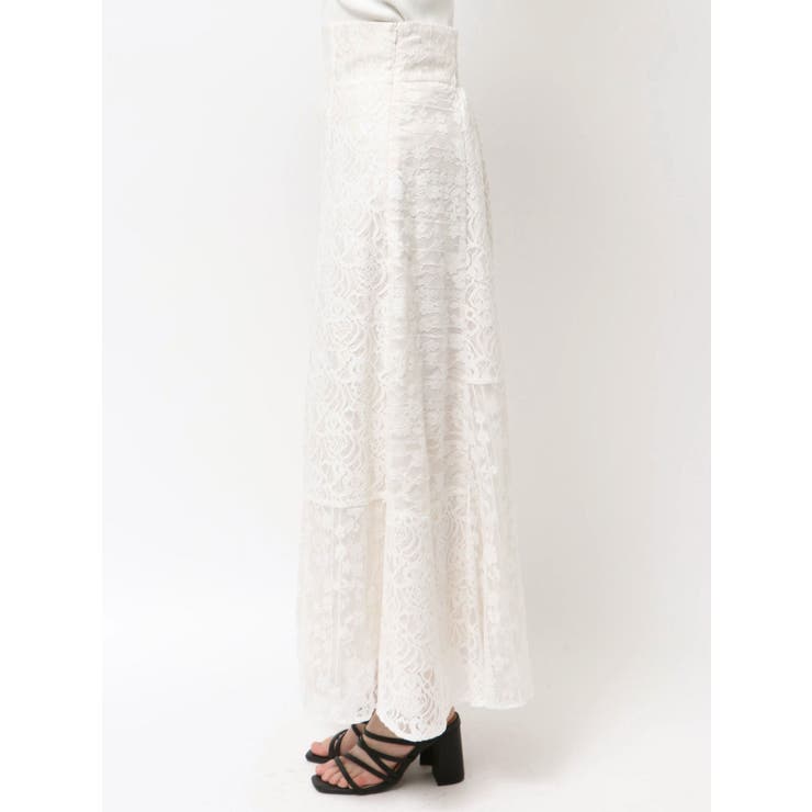 レースパッチワークフレアスカート | MERCURYDUO | 詳細画像22 