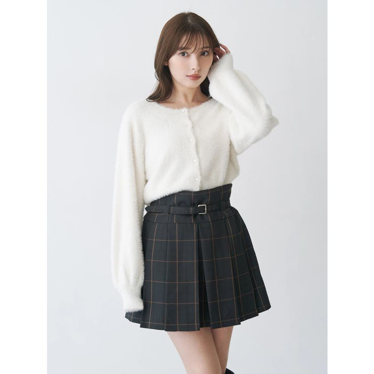 ベルト付きチェックプリーツミニスカパン | MERCURYDUO | 詳細画像12 